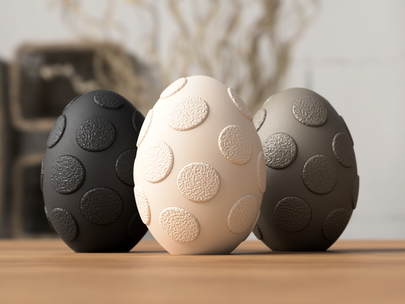 Fuzzy Easter Egg - 3D printed in Canada by UMore3D