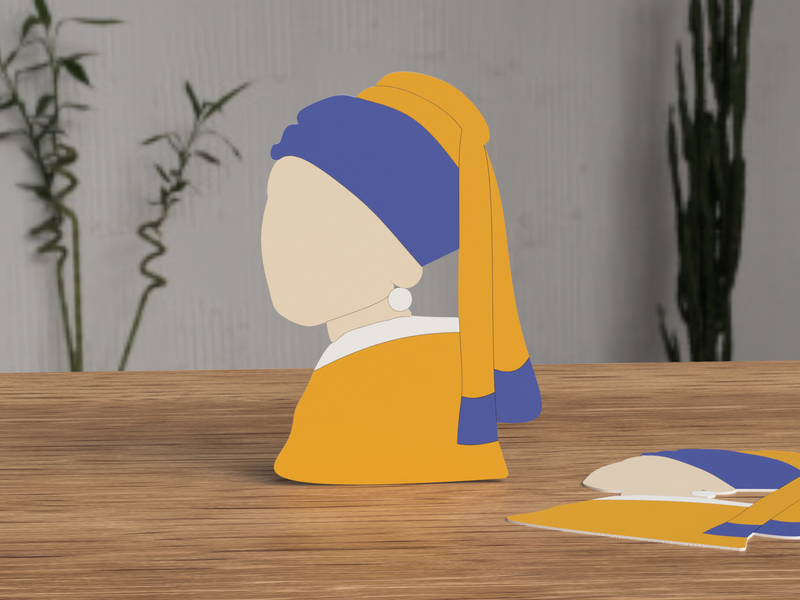 Girl with the Pearl Earring - 3D printed in Canada by UMore3D