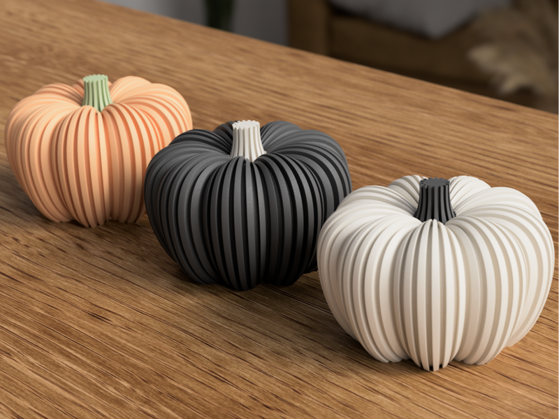 Halloween Pumpkin LED Tealight Holder - 3D printed in Canada by UMore3D