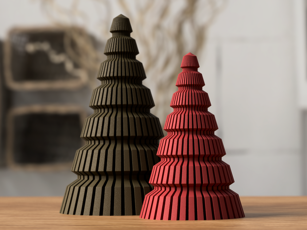 Japandi Christmas Trees - 3D printed in Canada by UMore3D