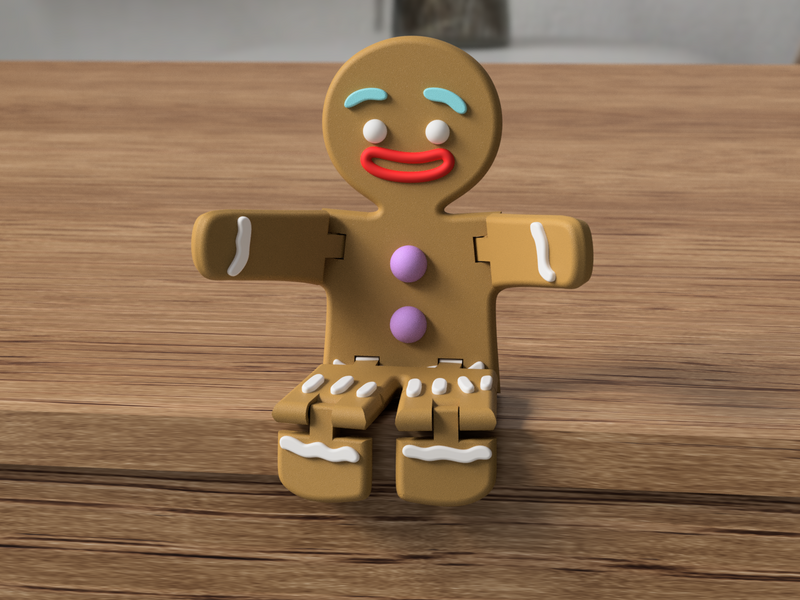 Christmas Gingerbread Man - 3D printed in Canada by UMore3D