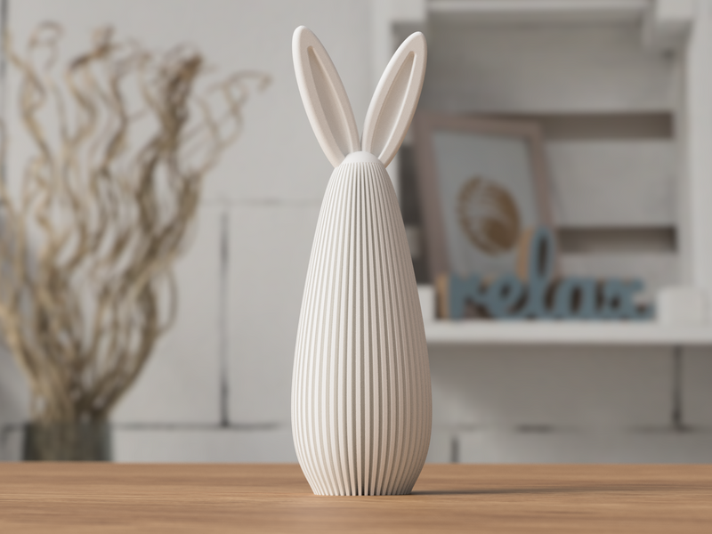 Modern Easter Bunny Decoration - 3D printed in Canada by UMore3D