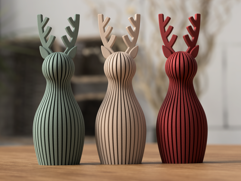 Christmas Reindeer - 3D printed in Canada by UMore3D