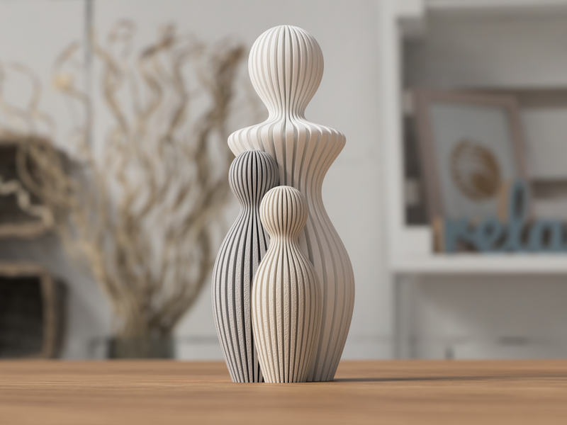 Mother's Day Statues (1 - 4 children) - 3D printed in Canada by UMore3D
