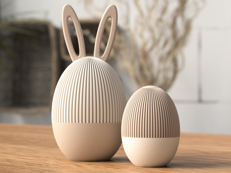 Japandi easter eggs (container) - 3D printed in Canada by UMore3D