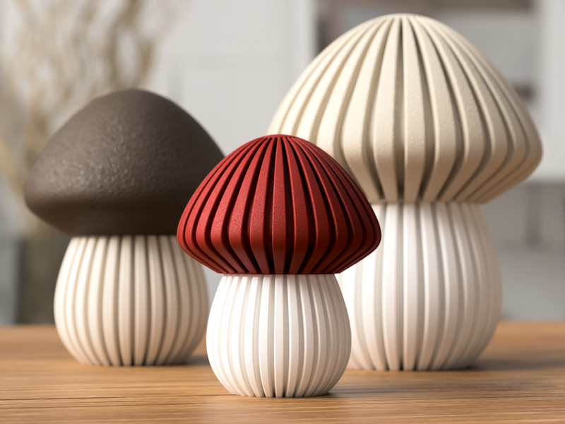 Mushroom Decoration - 3D printed in Canada by UMore3D