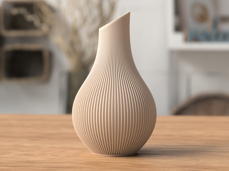 Shizu Japandi Vase - 3D printed in Canada by UMore3D
