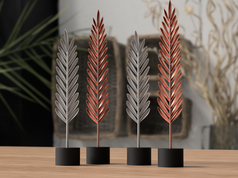 Modern Feather Decoration - 3D printed in Canada by UMore3D