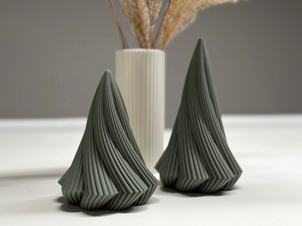 Twisted Christmas Trees (light compatible) - 3D printed in Canada by UMore3D