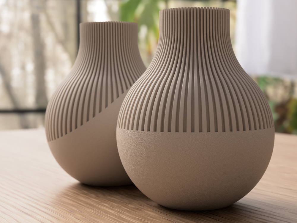 Neki Japandi Vases - 3D printed in Canada by UMore3D