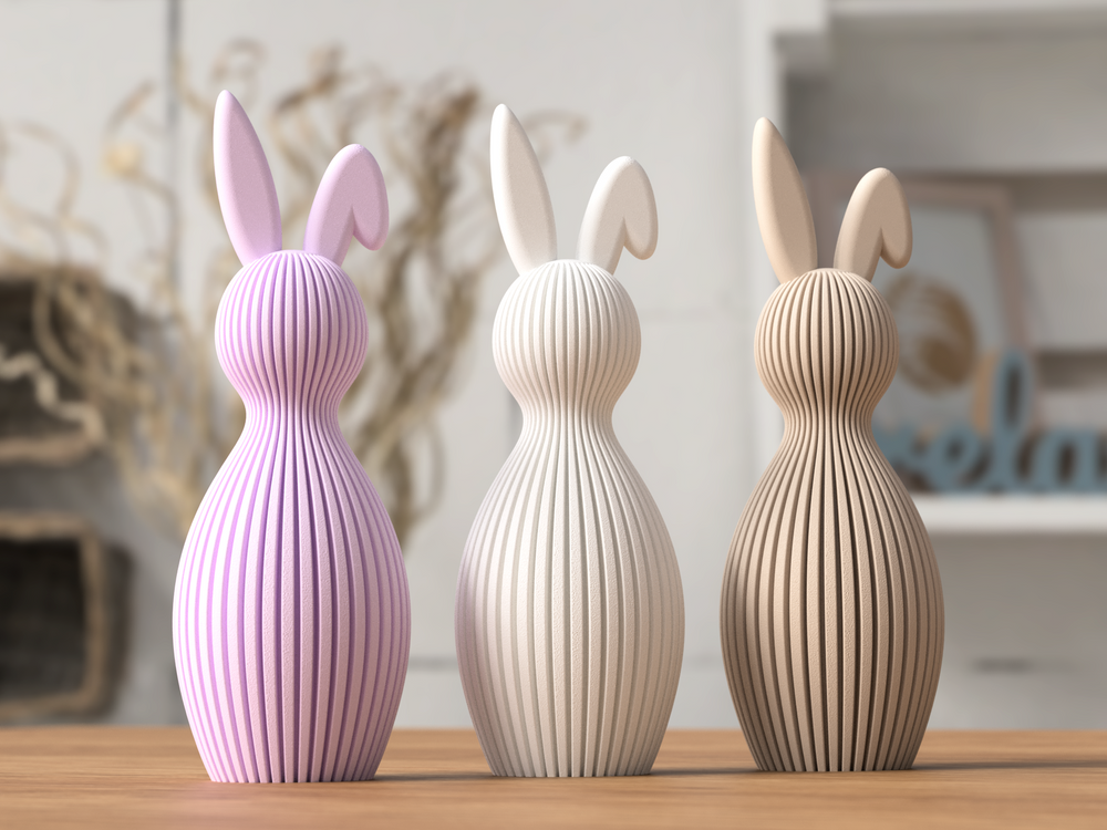 Easter Bunny folded ear - 3D printed in Canada by UMore3D
