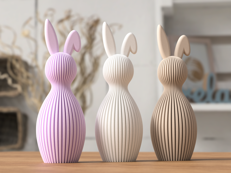 Easter Bunny folded ear - 3D printed in Canada by UMore3D