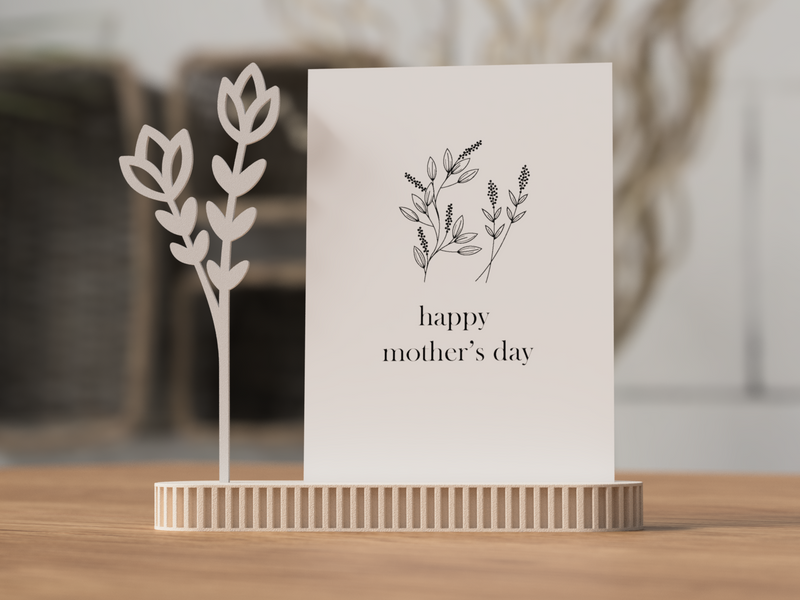 Photo / Card Holder (Mother's Day) - 3D printed in Canada by UMore3D
