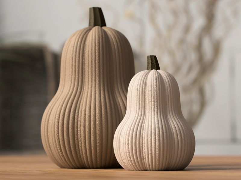 Butternut Pumpkin Decoration - 3D printed in Canada by UMore3D