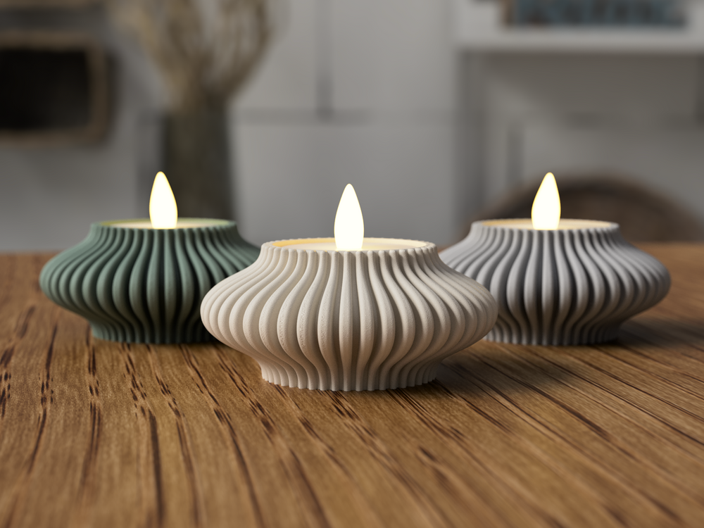 LED Tealight Candle Holder - 3D printed in Canada by UMore3D