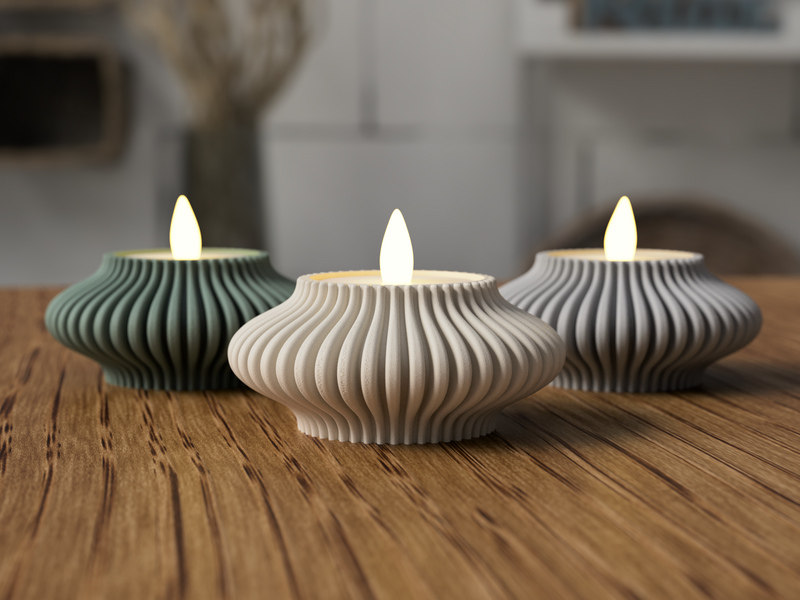 LED Tealight Candle Holder - 3D printed in Canada by UMore3D