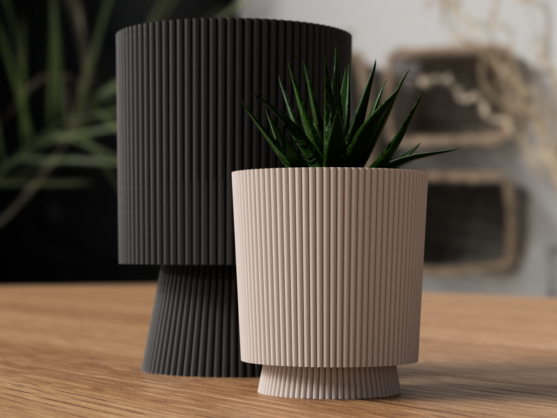Planter with drip container - 3D printed in Canada by UMore3D
