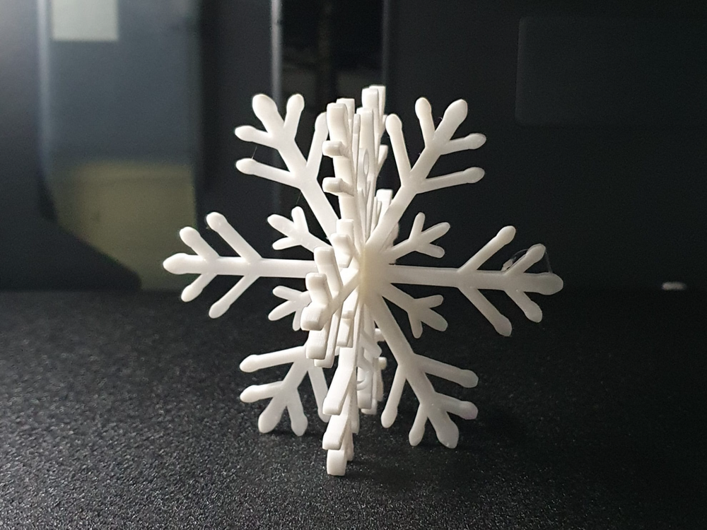 Christmas Snowflake - 3D printed in Canada by UMore3D