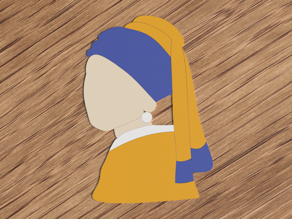 Girl with the Pearl Earring - 3D printed in Canada by UMore3D