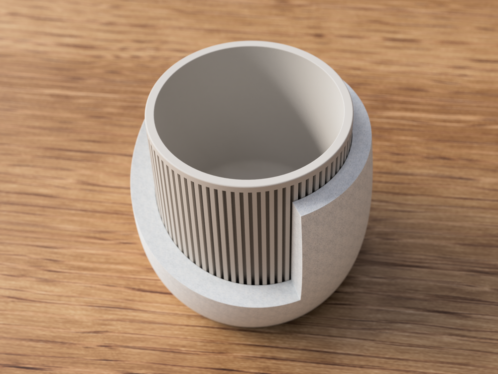Japandi Planter - 3D printed in Canada by UMore3D