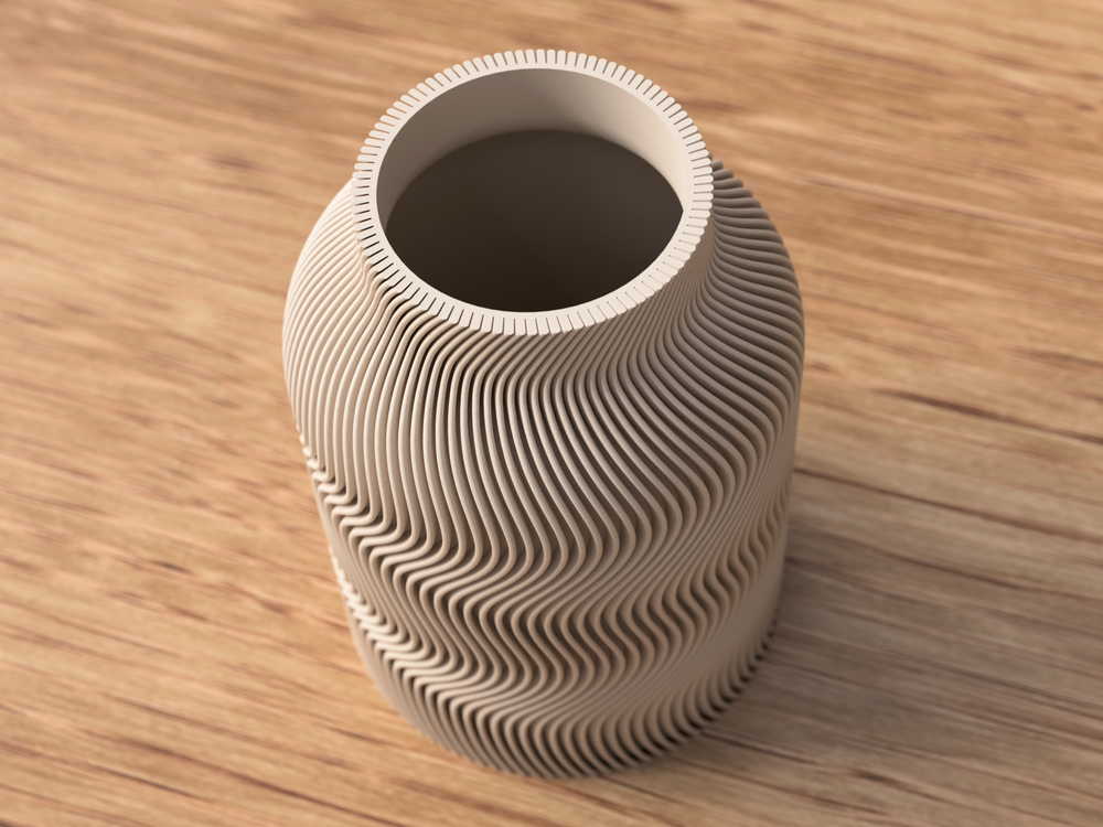 Luna Vase - 3D printed in Canada by UMore3D