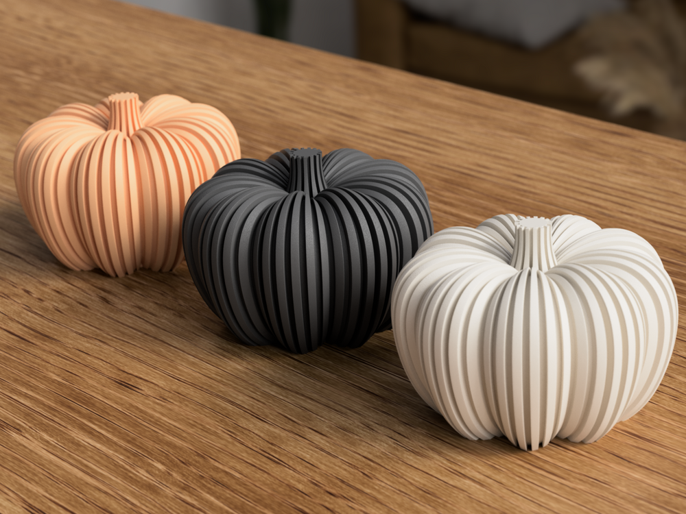 Halloween Pumpkin LED Tealight Holder - 3D printed in Canada by UMore3D