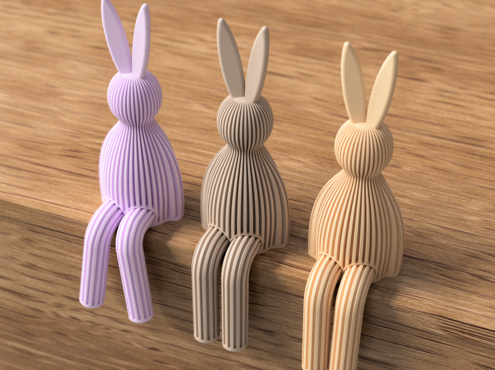 Shelf Sitting Easter Bunny - 3D printed in Canada by UMore3D