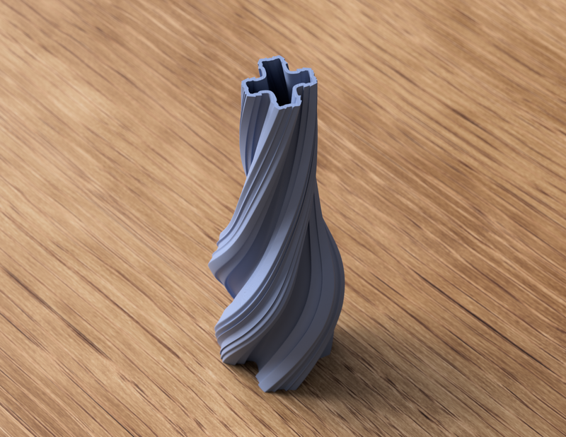 Twisted Vase - 3D printed in Canada by UMore3D