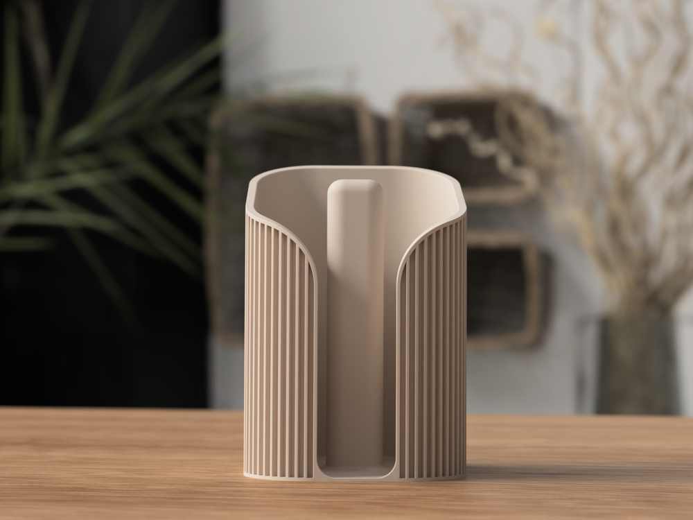 Paper Towel Holder / Stand Japandi - 3D printed in Canada by UMore3D