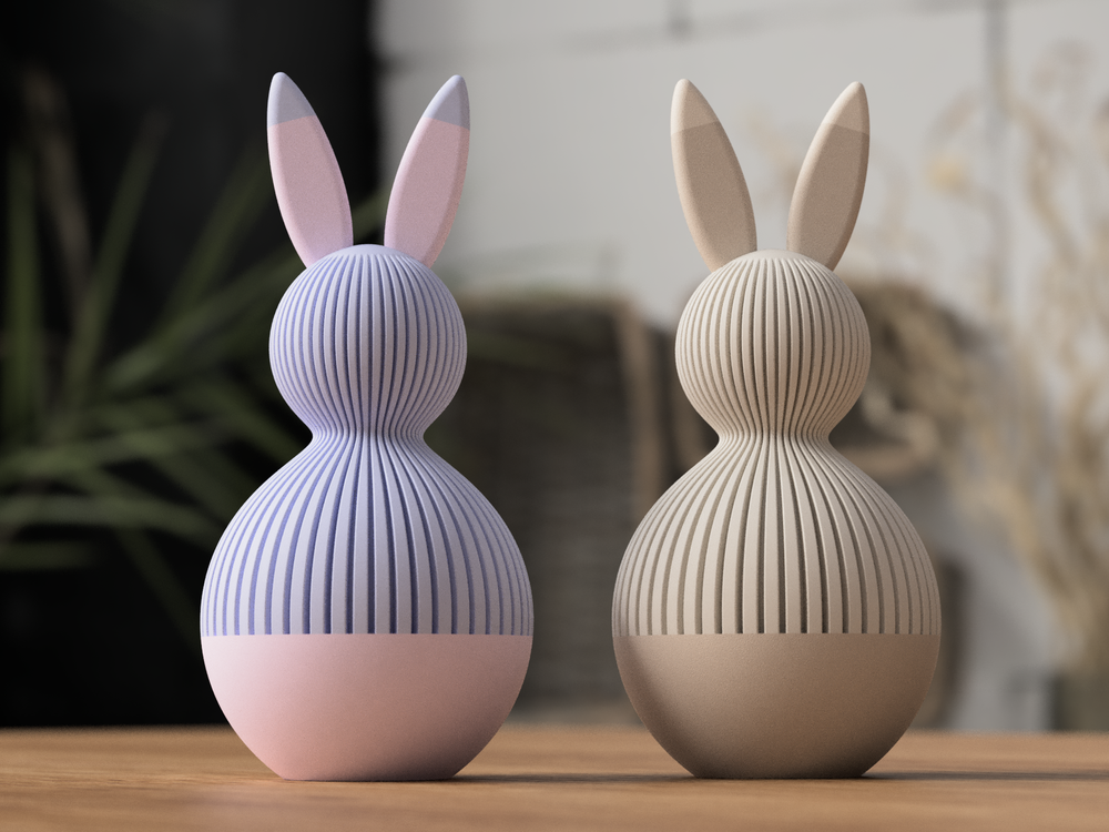 Japandi Bunny (gift container) - 3D printed in Canada by UMore3D