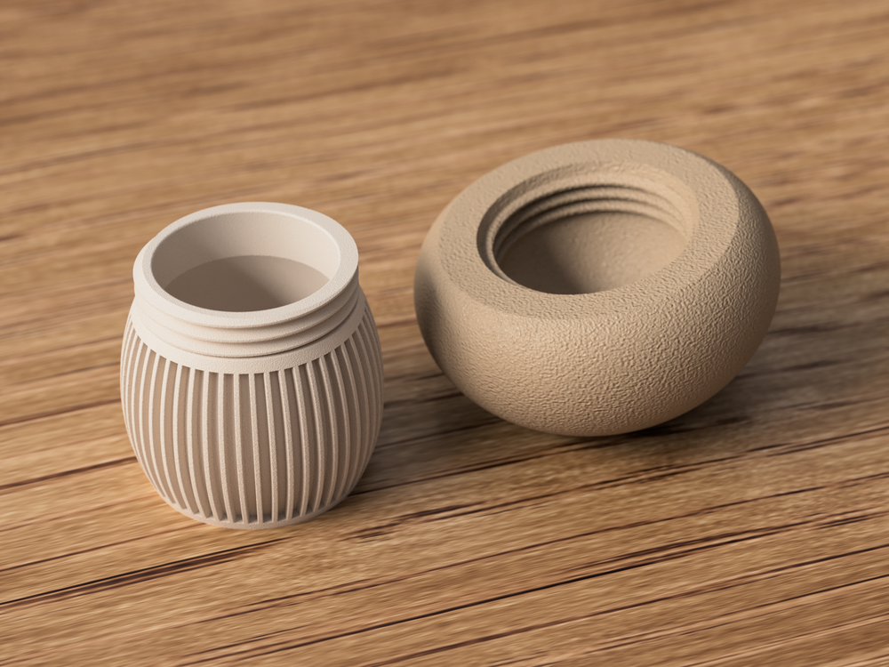 Japandi Mushroom Decoration (container) - 3D printed in Canada by UMore3D