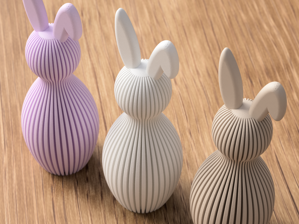 Easter Bunny folded ear - 3D printed in Canada by UMore3D
