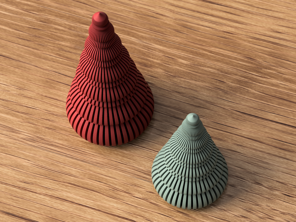 Nordic Christmas Trees - 3D printed in Canada by UMore3D