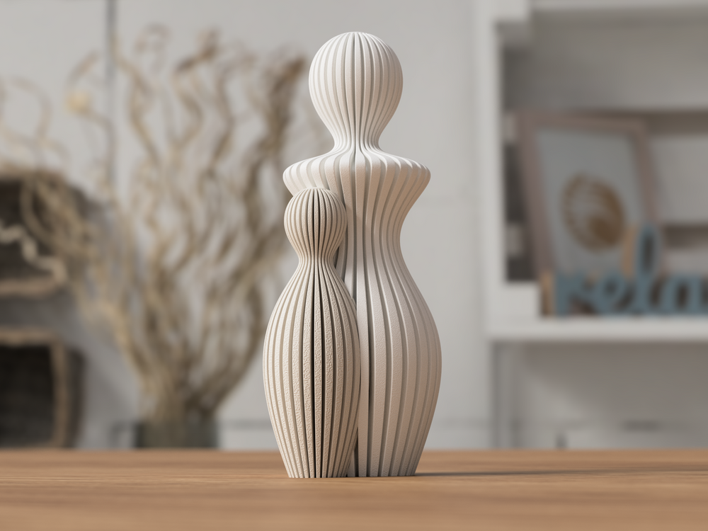 Mother's Day Statues (1 - 4 children) - 3D printed in Canada by UMore3D