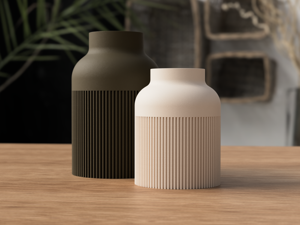 Hiku Japandi Vases - 3D printed in Canada by UMore3D