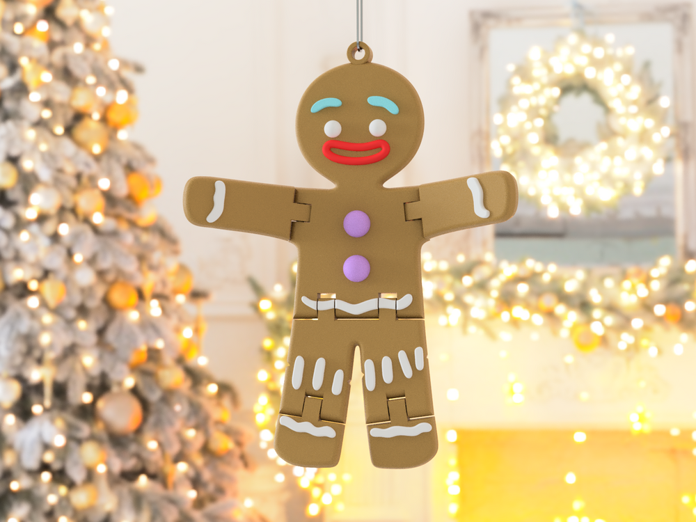 Christmas Gingerbread Man - 3D printed in Canada by UMore3D