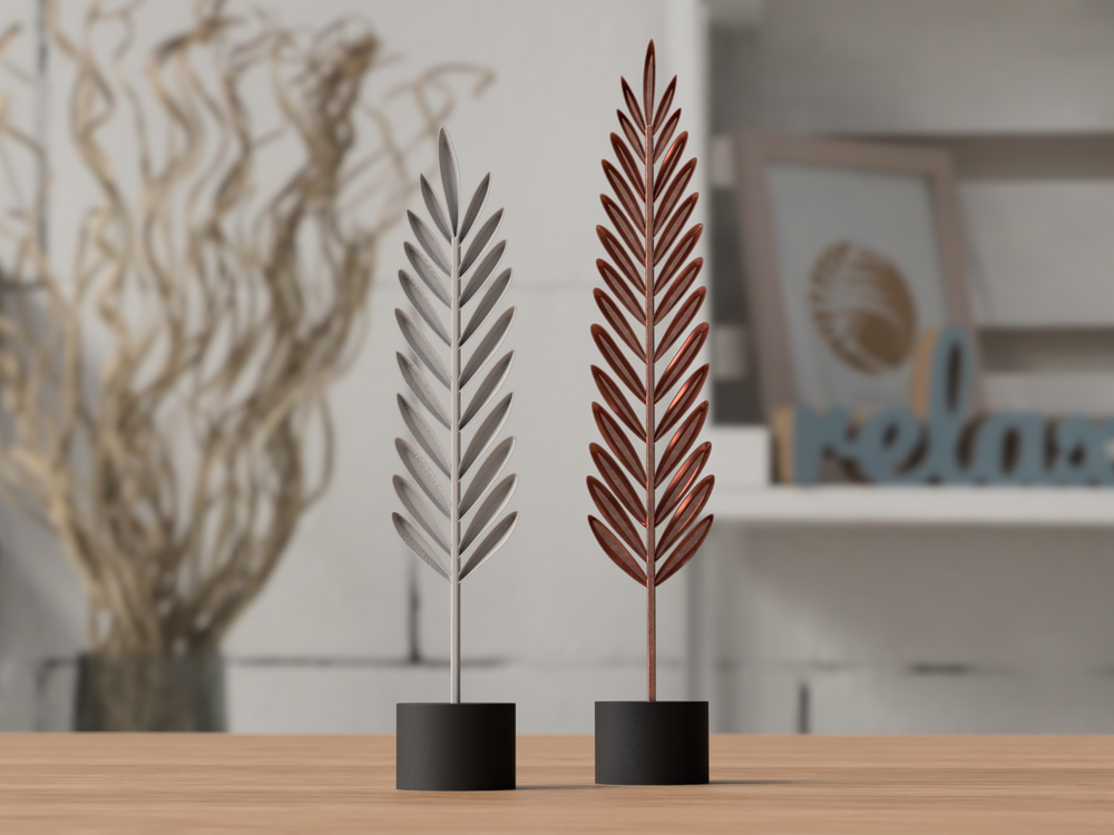 Modern Feather Decoration - 3D printed in Canada by UMore3D