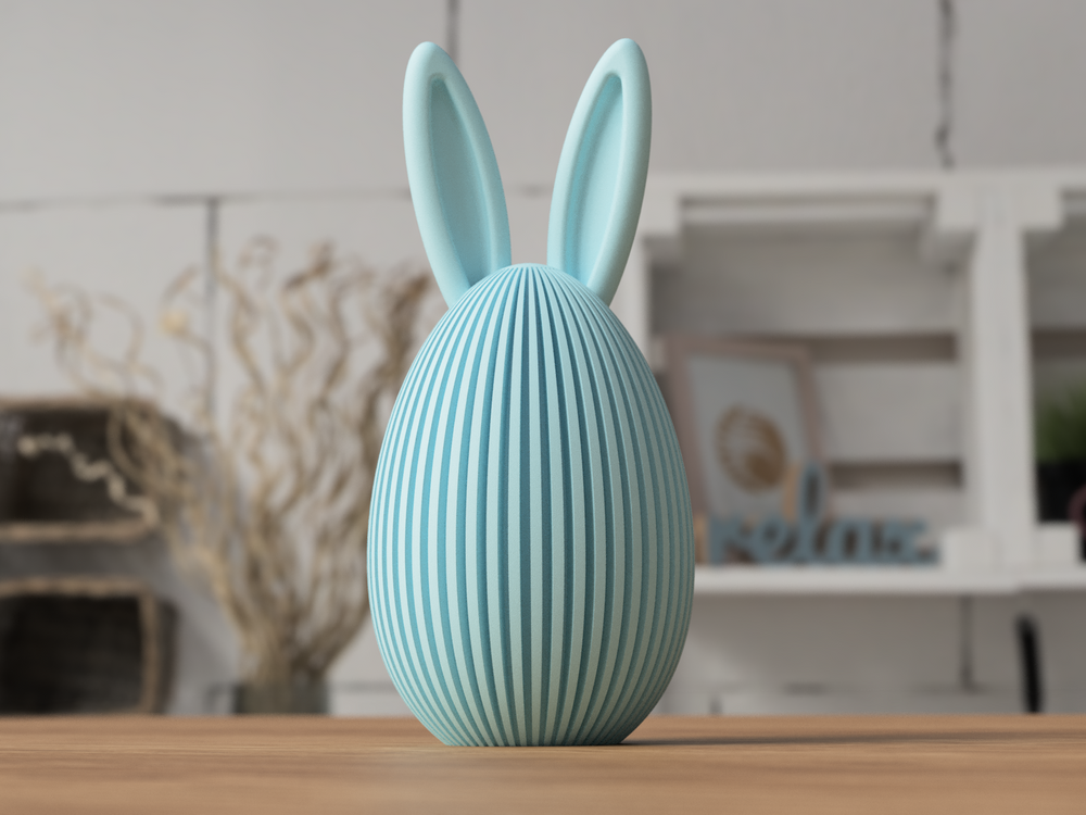 Easter Egg with bunny ears - 3D printed in Canada by UMore3D