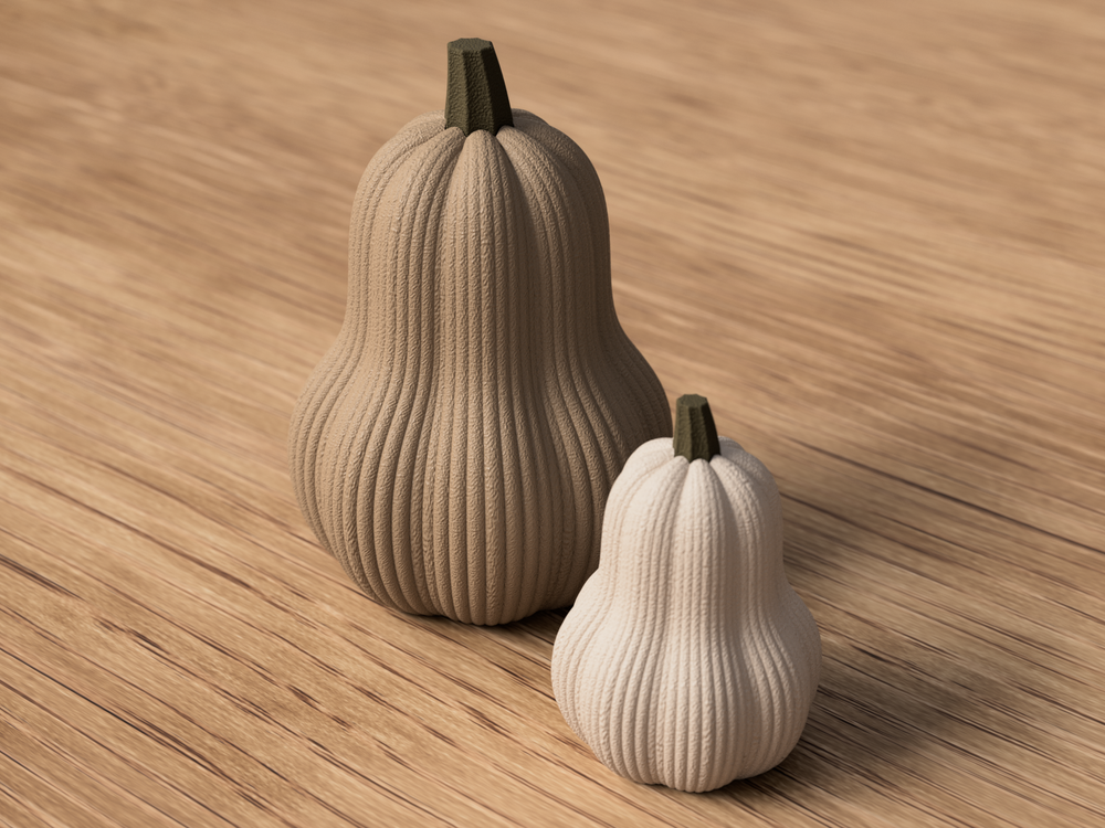 Butternut Pumpkin Decoration - 3D printed in Canada by UMore3D