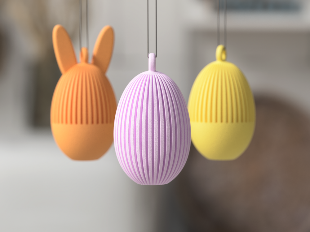 Easter Egg Ornament - 3D printed in Canada by UMore3D