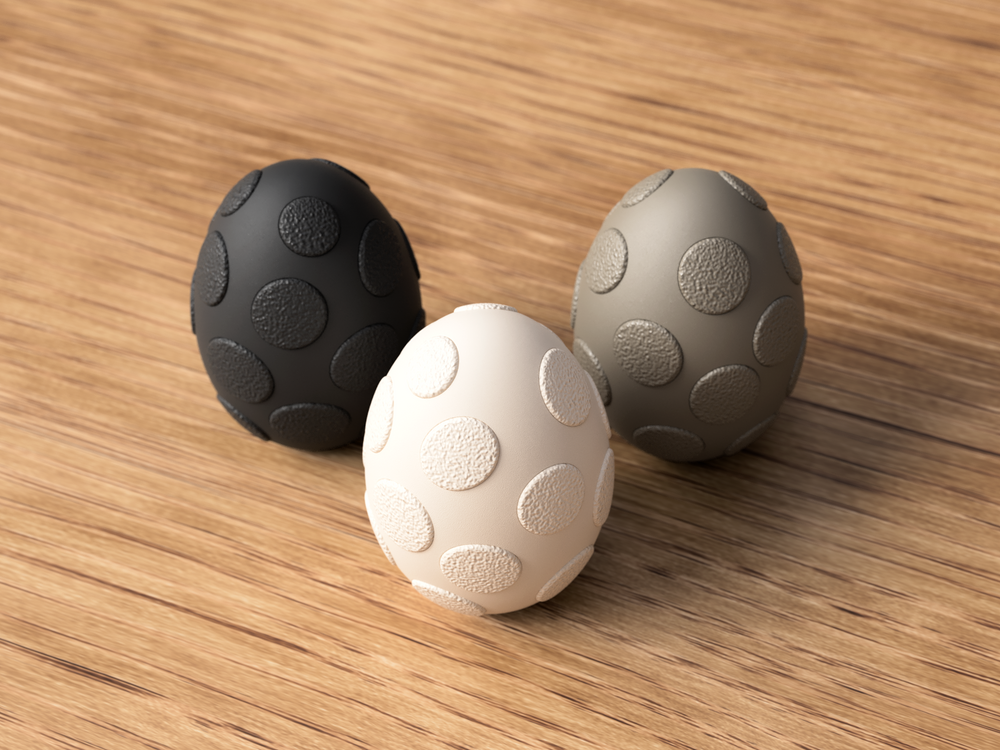 Fuzzy Easter Egg - 3D printed in Canada by UMore3D