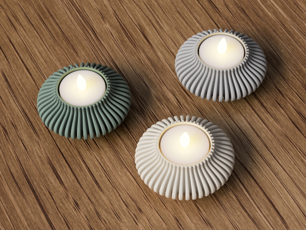 LED Tealight Candle Holder - 3D printed in Canada by UMore3D