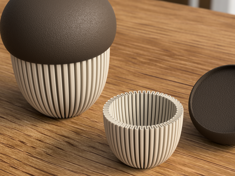 Acorn Container Decoration - 3D printed in Canada by UMore3D