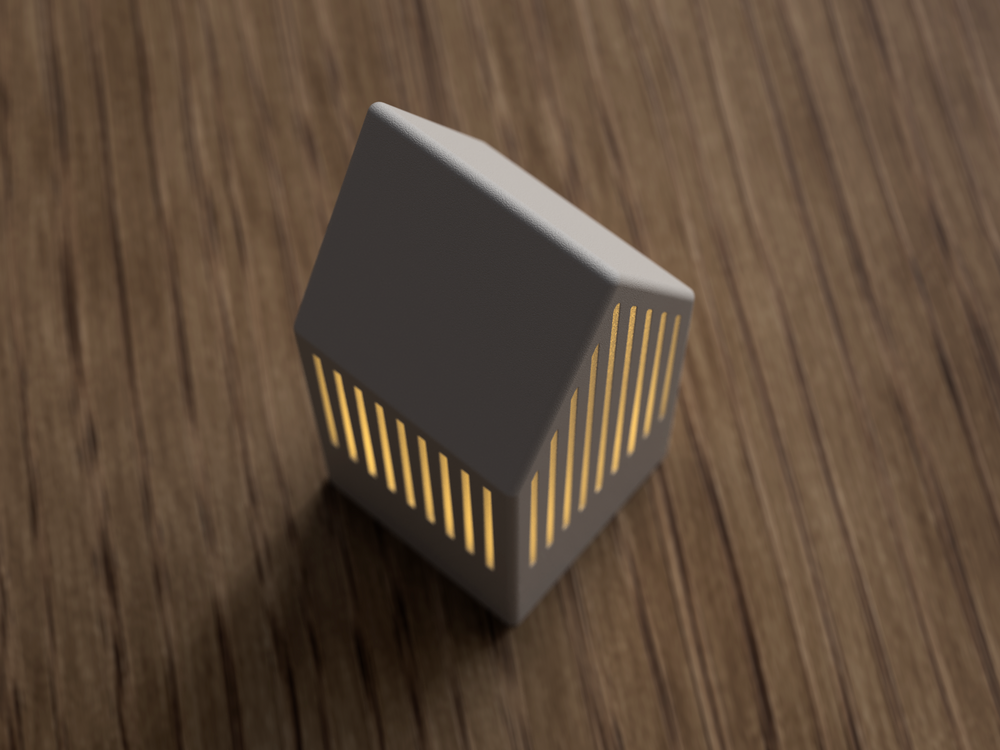 Japandi LED Tealight House - 3D printed in Canada by UMore3D