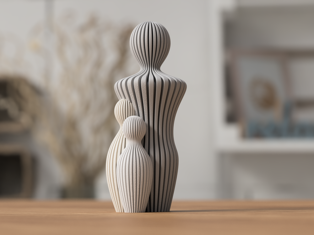 Father's Day Statue (1 - 4 children) - 3D printed in Canada by UMore3D