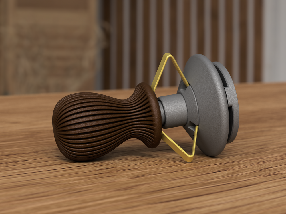 Spring loaded Coffee / Espresso tamper presser - 3D printed in Canada by UMore3D