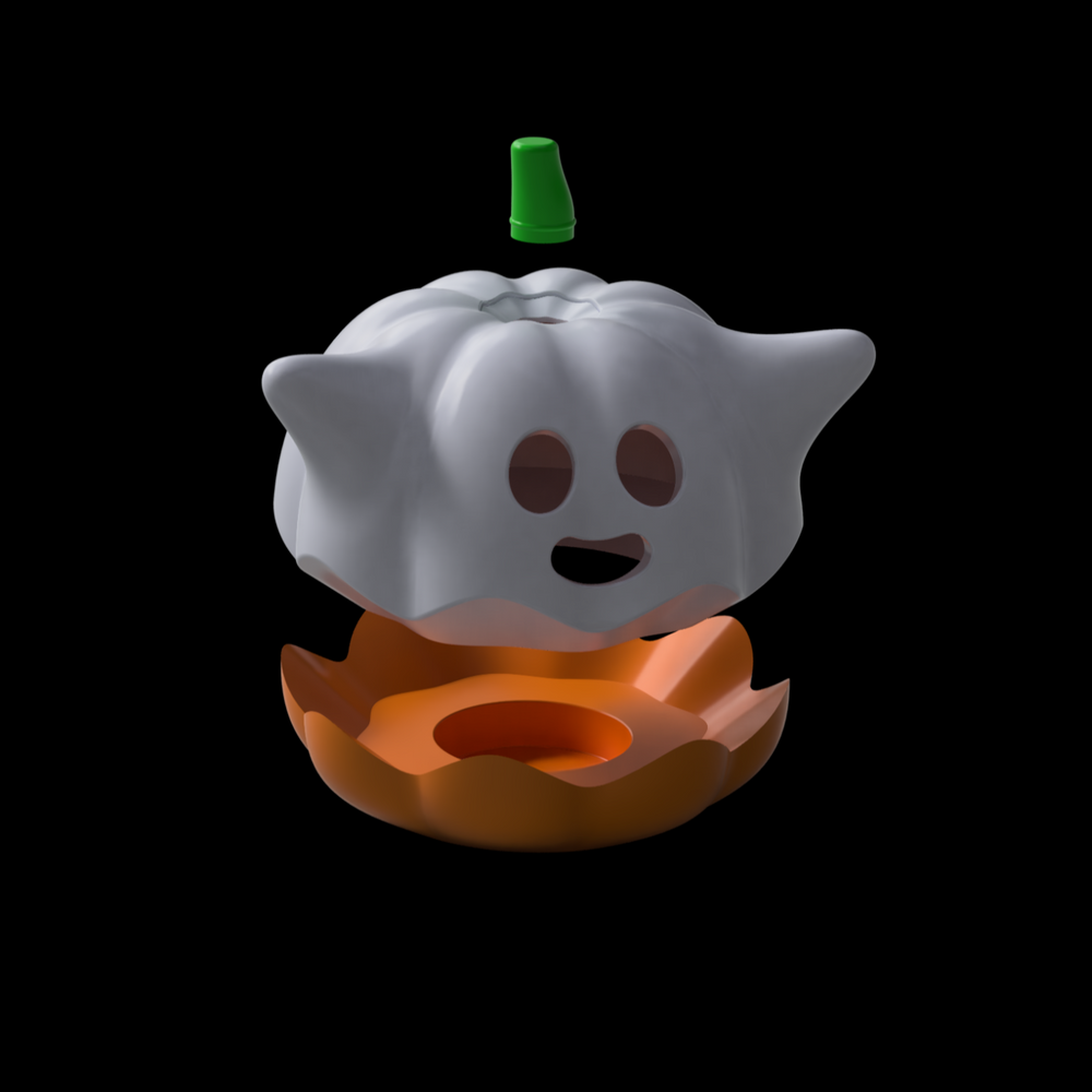 Ghost Pumpkin - 3D printed in Canada by UMore3D