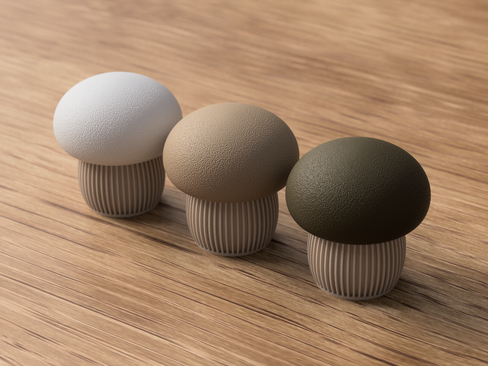 Japandi Mushroom Decoration (container) - 3D printed in Canada by UMore3D
