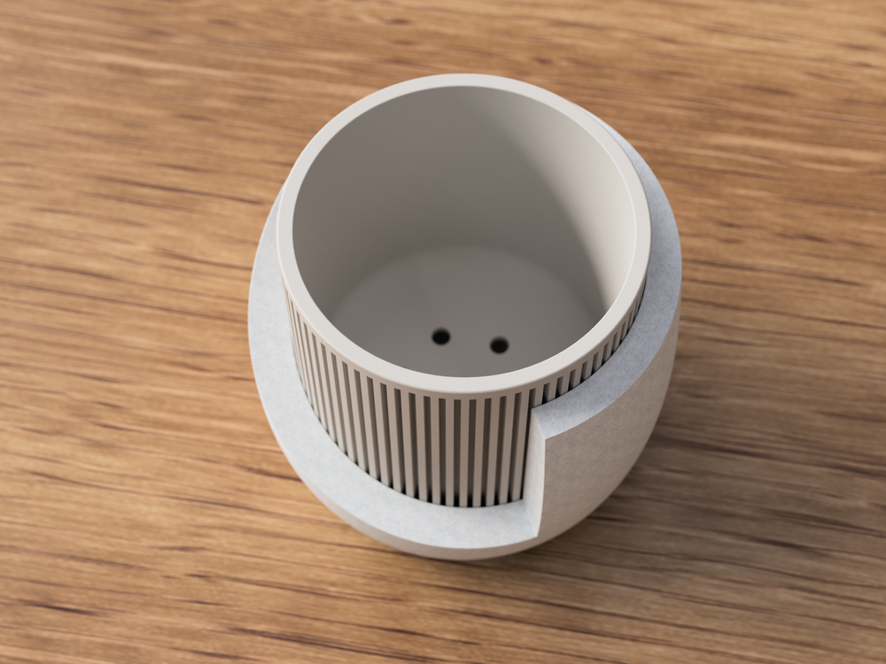 Japandi Planter - 3D printed in Canada by UMore3D