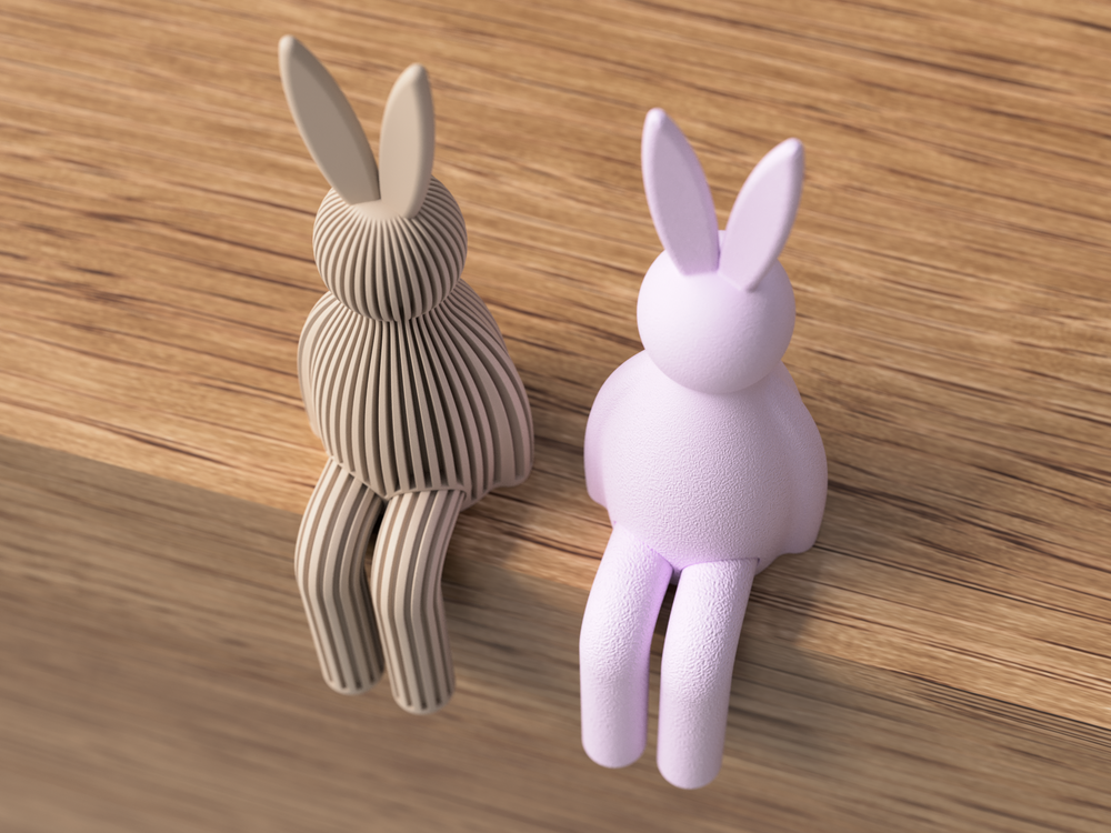 Shelf Sitting Easter Bunny - 3D printed in Canada by UMore3D